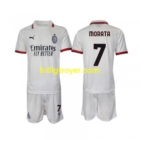Billige Fotballdrakter AC Milan Morata 7 Barn Bortedraktsett 2024/25 Kortermet